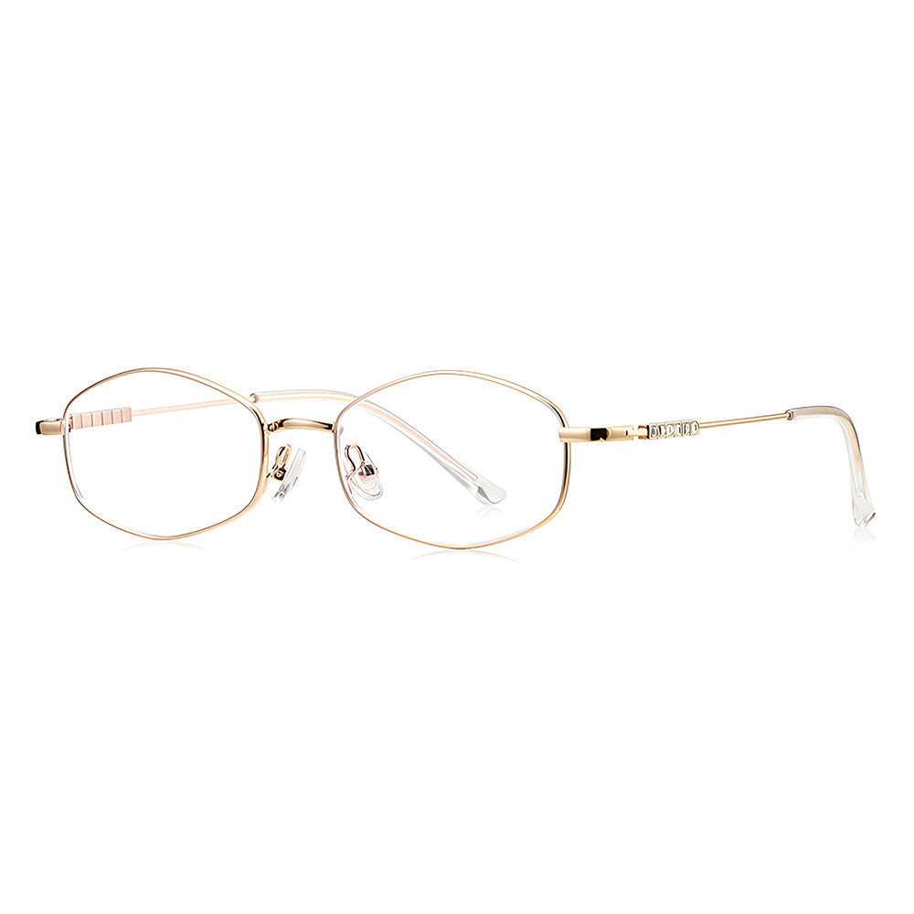 Damen-Computergläser Techsuit LS501, Anti-Blaues Licht, Goldfarben