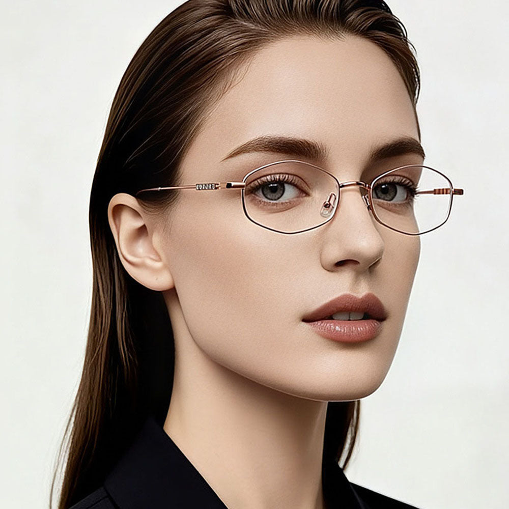 Damen-Computergläser Techsuit LS501, Anti-Blaues Licht, Schwarz