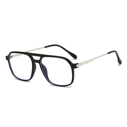Unisex Computerbrille Techsuit 83092, Anti-Blaues Licht, Schwarz Silber