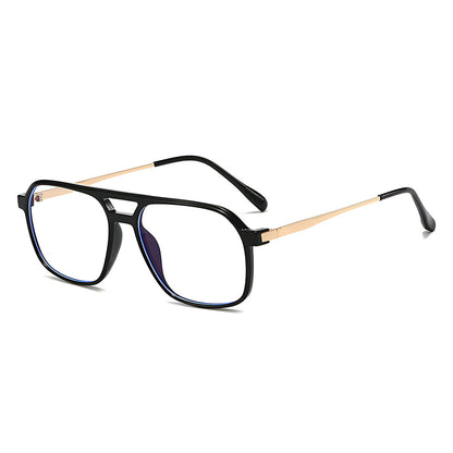 Unisex Computerbrille Techsuit 83092, Anti-Blaues Licht, Schwarz Gold