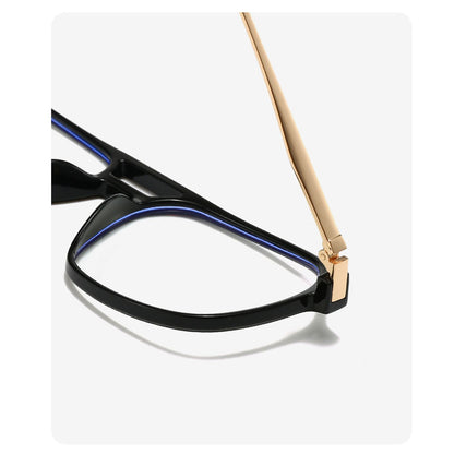 Unisex Computerbrille Techsuit 83092, Anti-Blaues Licht, Schwarz Gold