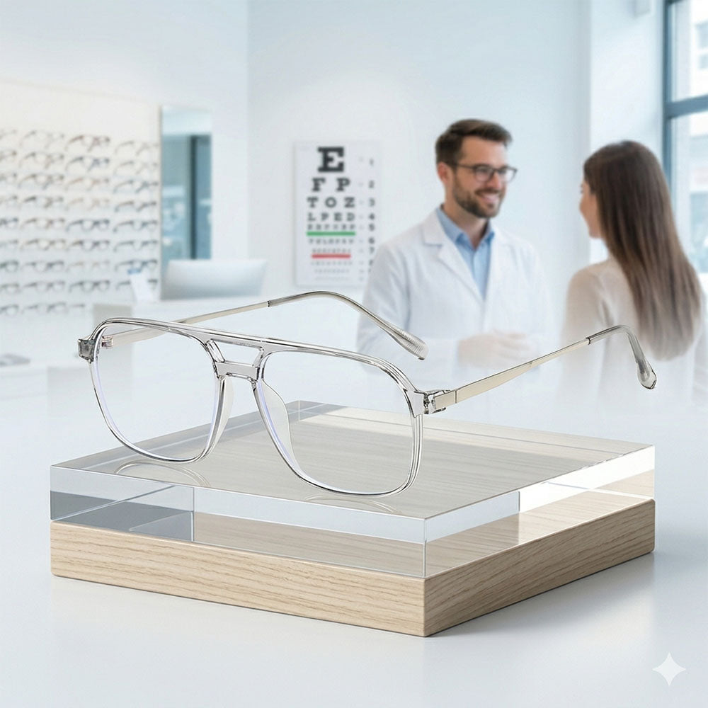 Unisex Computerbrille Techsuit 83092, Anti-Blaues Licht, Schwarz Gold