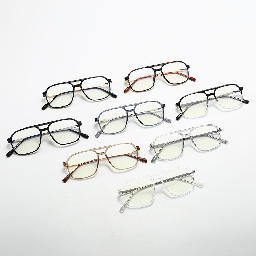 Unisex Computerbrille Techsuit 83092, Anti-Blaues Licht, Schwarz Gold