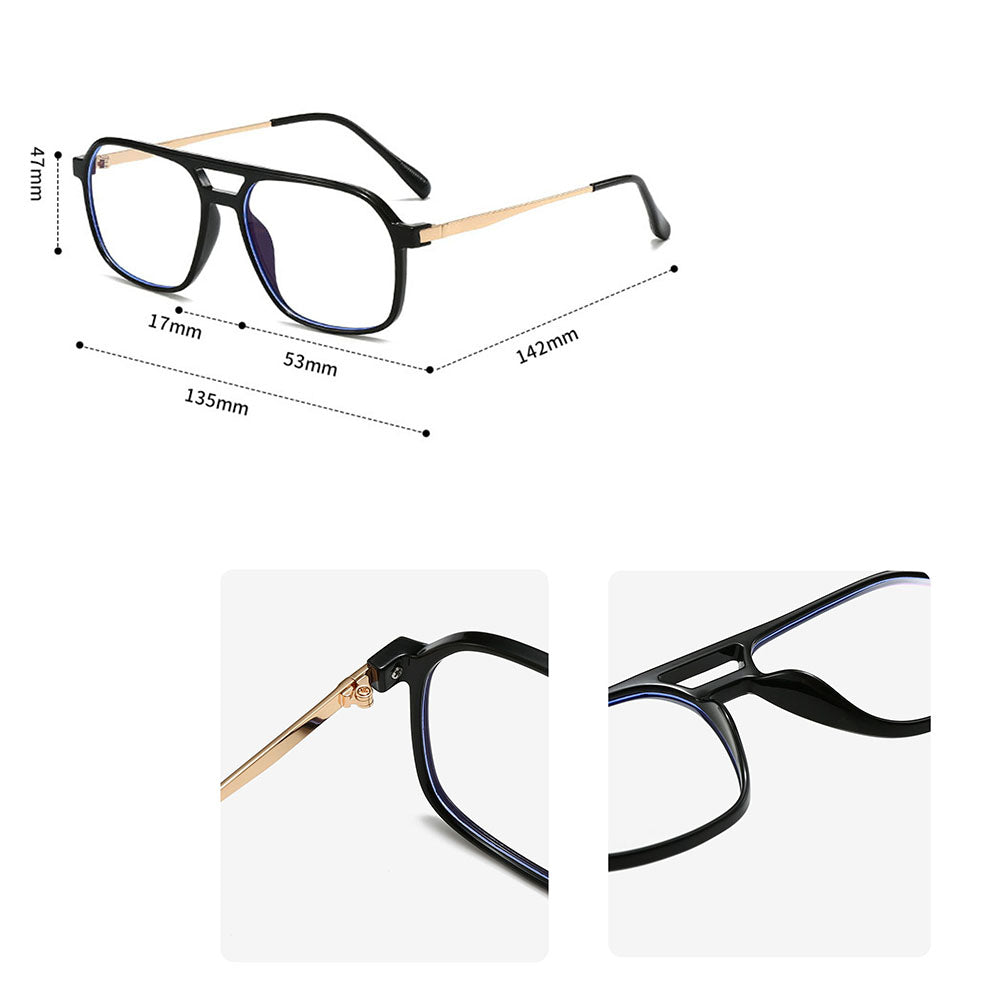 Unisex Computerbrille Techsuit 83092, Anti-Blaues Licht, Transparent Silber