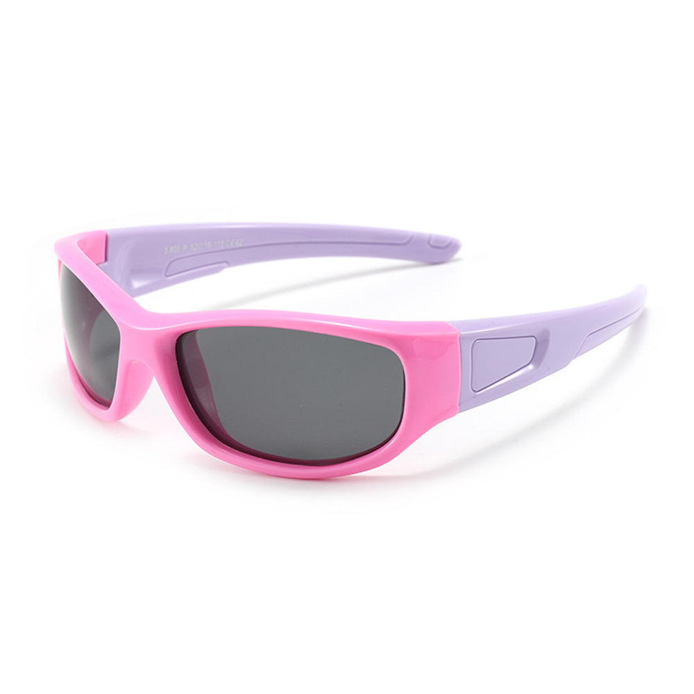 Techsuit 800-C42 Kids' Sports Sunglasses, Polarized, Pink Purple