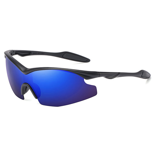 Unisex Fahrradbrille Techsuit 1806, UV-Schutz, Schwarz Blau Lila
