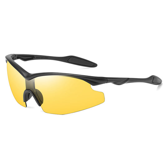 Unisex Fahrradbrille Techsuit 1806, UV-Schutz, Schwarz Gelb