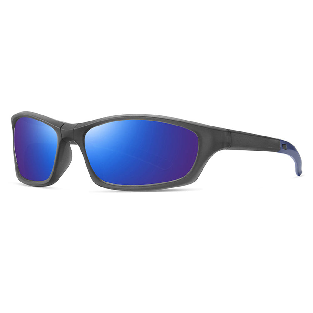 Lunettes de Cyclisme Unisexes Techsuit 24101, Polarisées, Gris Bleu
