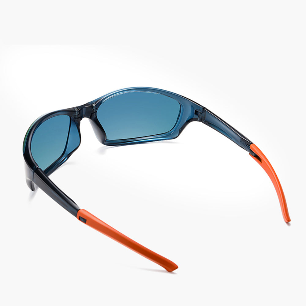 Lunettes de Cyclisme Unisexes Techsuit 24101, Polarisées, Gris Bleu