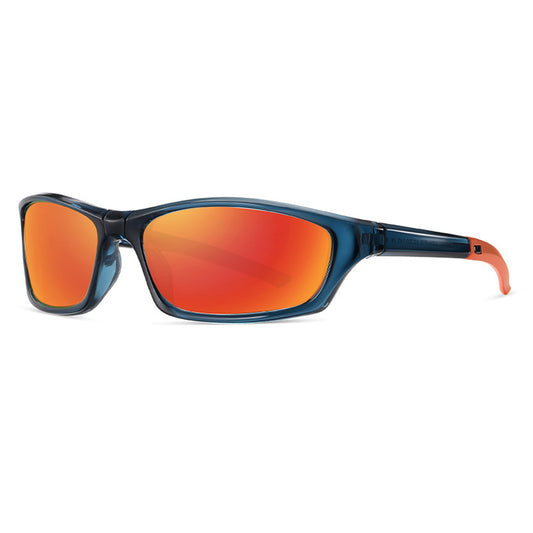 Unisex-Radbrille Techsuit 24101, polarisiert, schwarz-orange