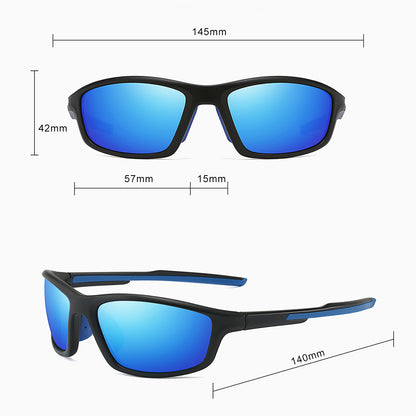 Unisex Fahrradbrille Techsuit 3047, UV-Schutz, Schwarz Transparent