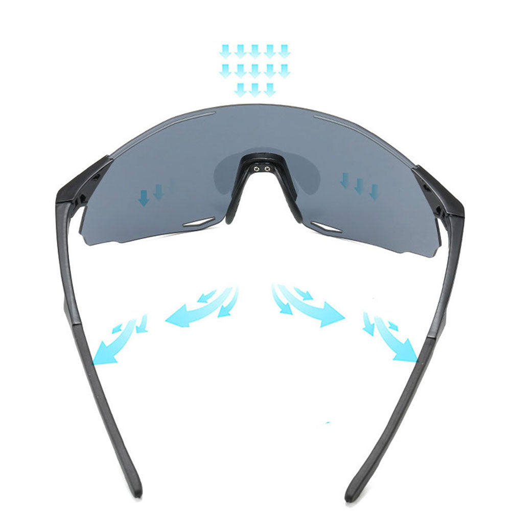 Lunettes de Cyclisme Unisex Techsuit 8853, Noir Gris