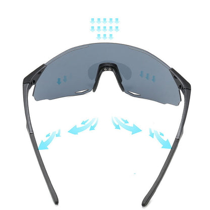 Lunettes de Cyclisme Unisex Techsuit 8853, Noir Gris