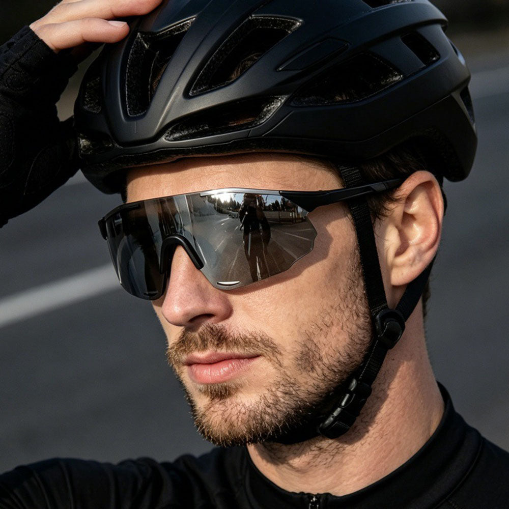 Lunettes de Cyclisme Unisex Techsuit 8853, Noir Gris