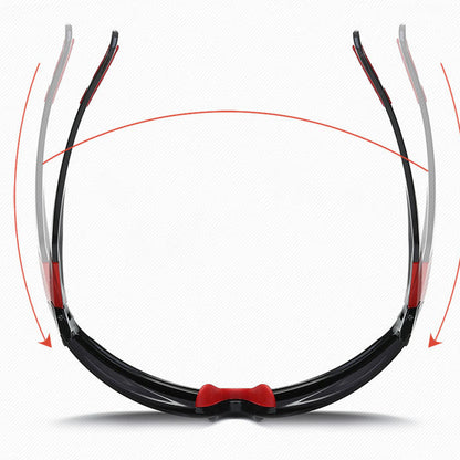 Lunettes de Cyclisme Unisexes Techsuit 9301, Protection UV, Noir Bleu