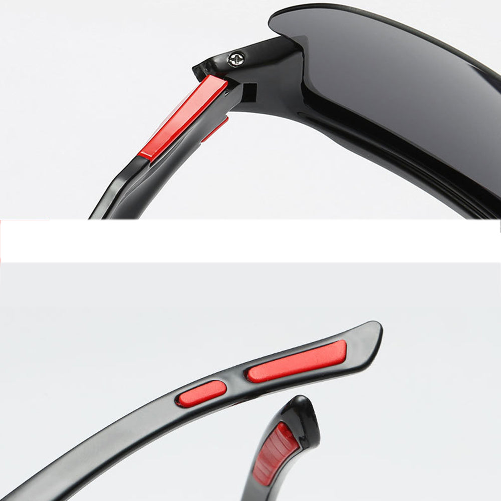 Lunettes de Cyclisme Unisex Techsuit 9301, Protection UV, Noir Orange