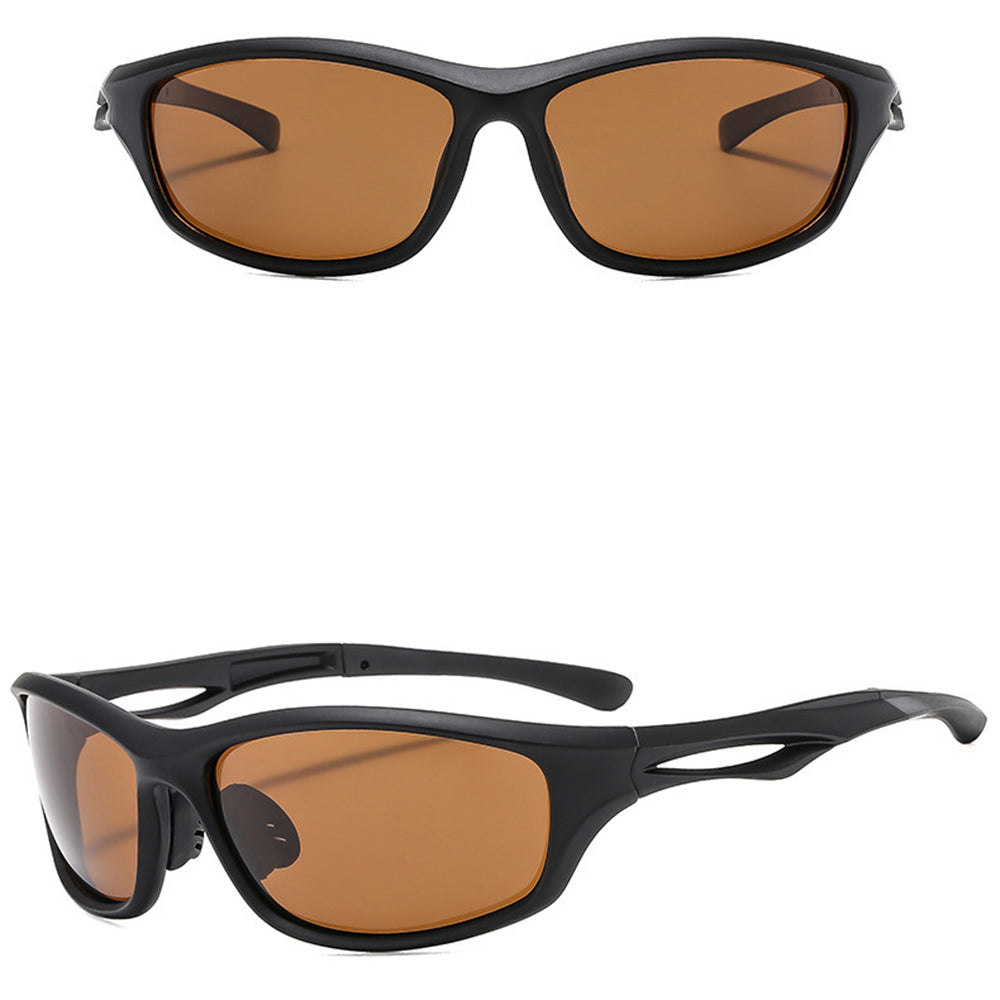 Lunettes de Cyclisme Unisex Techsuit 9309, Polarisées, Noir Marron
