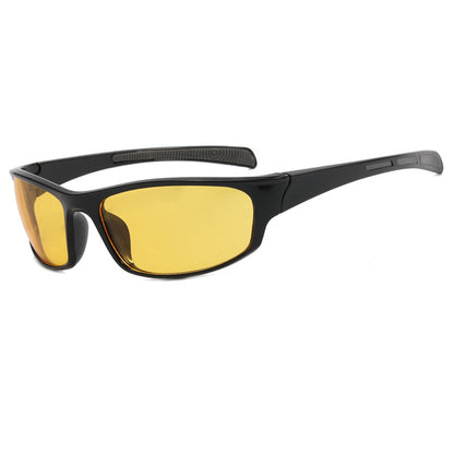 Lunettes de Cyclisme Unisex Techsuit 9937, Noires Jaunes