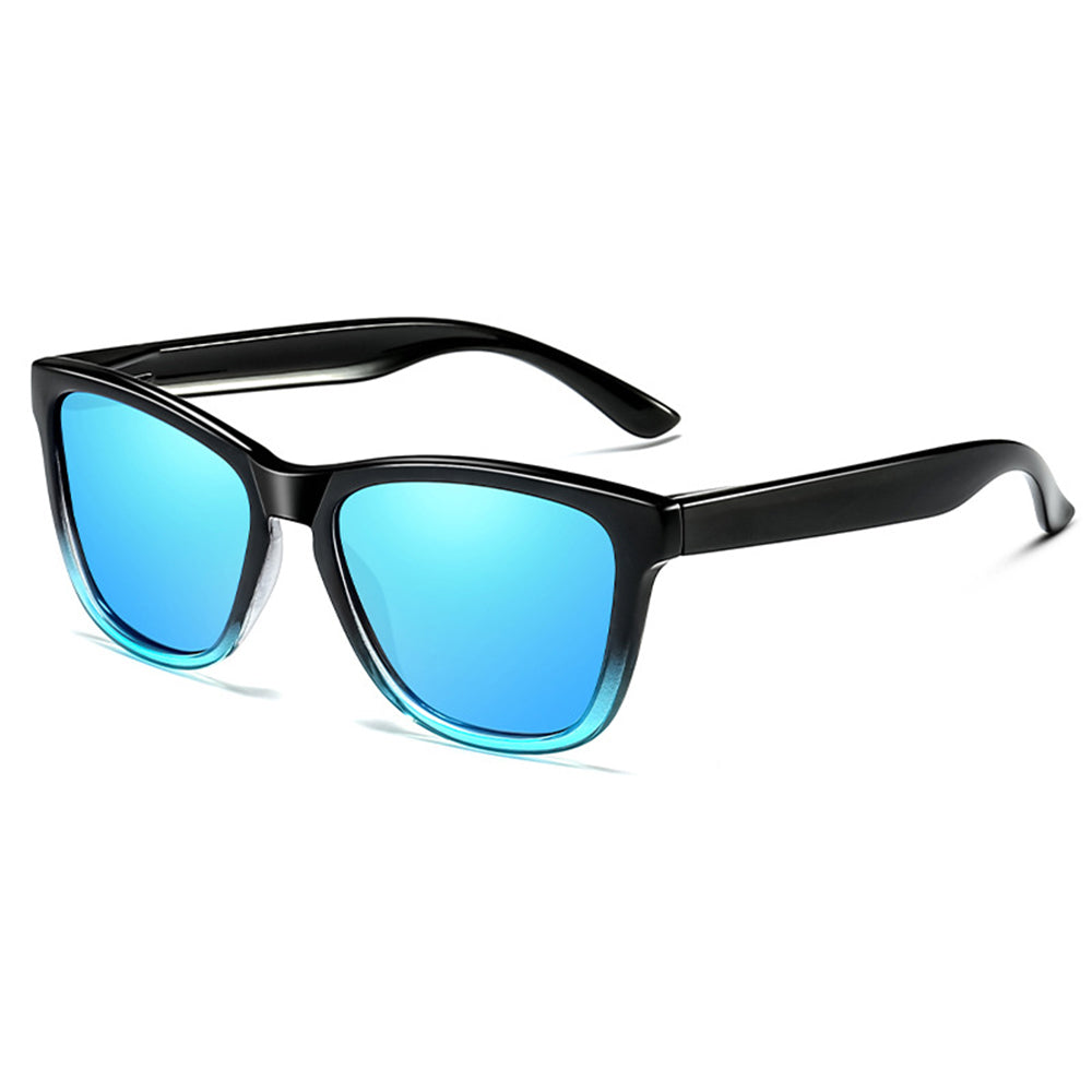 Herren-Sonnenbrille Techsuit 0717, polarisiert, UV-Schutz, schwarz-blau