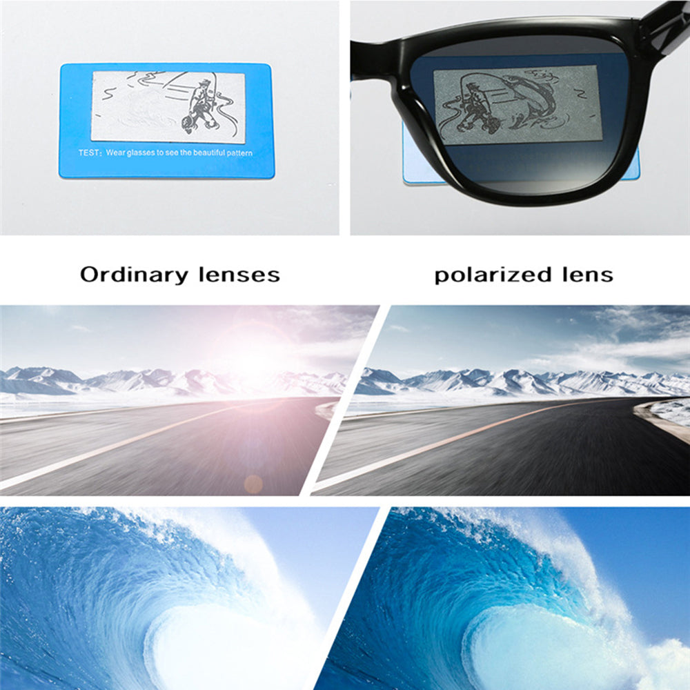 Herren-Sonnenbrille Techsuit 0717, polarisiert, UV-Schutz, schwarz-blau