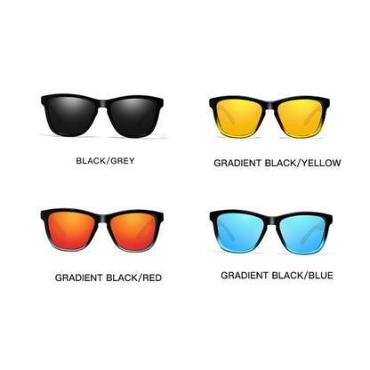 Herren-Sonnenbrille Techsuit 0717, polarisiert, UV-Schutz, schwarz-blau