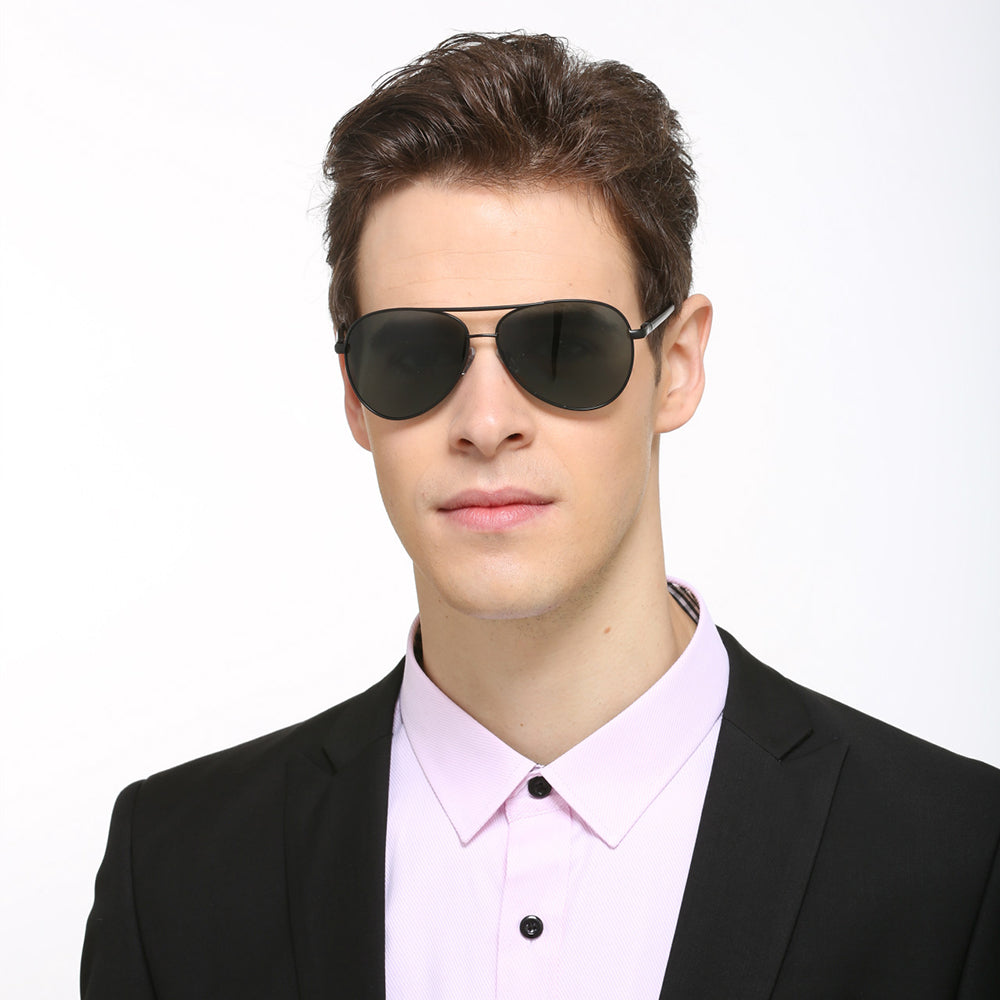 Lunettes de Soleil Homme Techsuit 2150, Polarisées, Protection UV, Or Vert