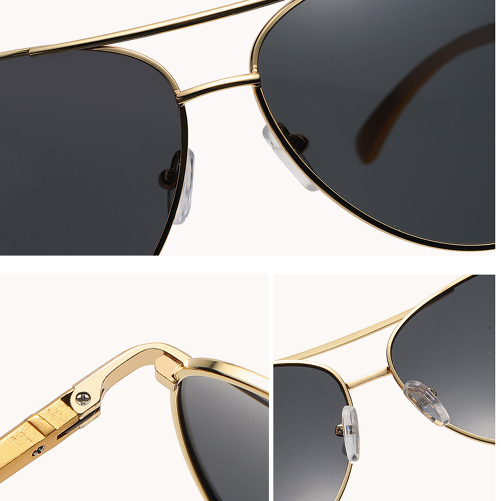 Lunettes de Soleil Homme Techsuit 2150, Polarisées, Protection UV, Or Vert