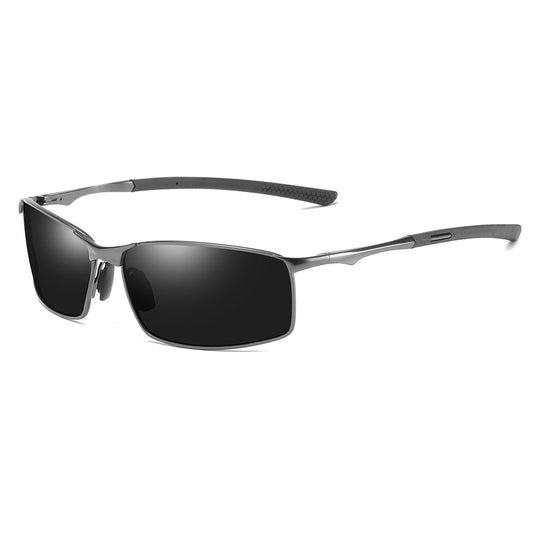 Lunettes de Soleil Homme Techsuit 559, Polarisées, Protection UV, Noir Argenté