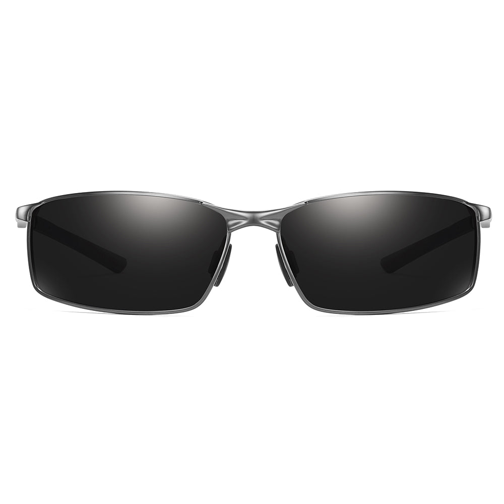 Lunettes de Soleil Homme Techsuit 559, Polarisées, Protection UV, Noir Argenté