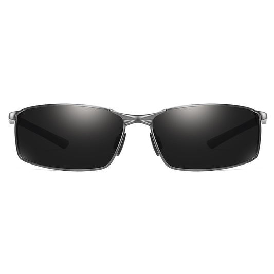 Lunettes de Soleil Homme Techsuit 559, Polarisées, Protection UV, Noir Argenté