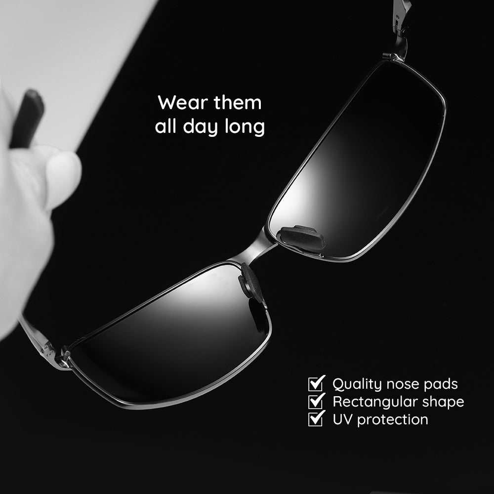 Men's Techsuit 559 Sunglasses, Polarized, UV Protection, Transparent Black