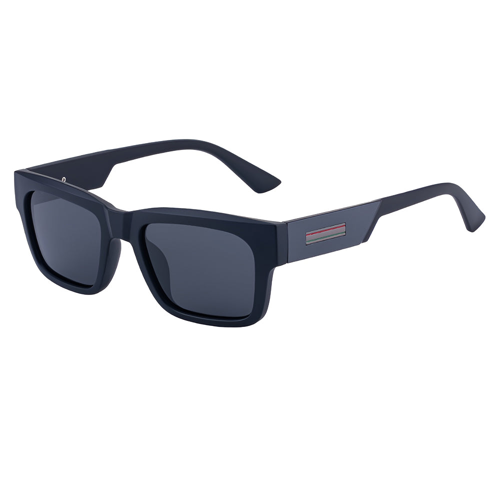 Herren-Sonnenbrille Techsuit 8491, polarisiert, UV-Schutz, matt schwarz-grau