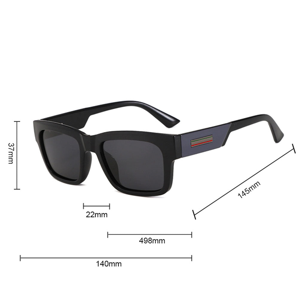 Herren-Sonnenbrille Techsuit 8491, polarisiert, UV-Schutz, matt schwarz-grau
