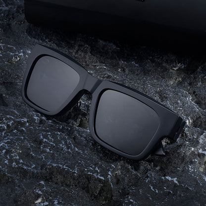Lunettes de Soleil Homme Techsuit 8491, Polarisées, Protection UV, Noir Mat Rouge
