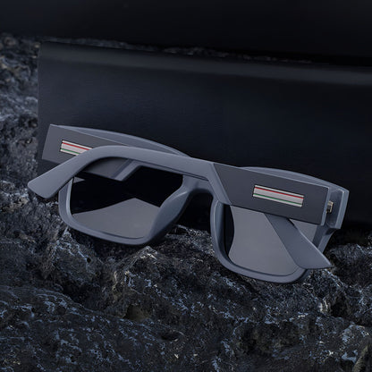 Lunettes de Soleil Homme Techsuit 8491, Polarisées, Protection UV, Noir Mat Rouge