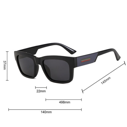 Lunettes de Soleil Homme Techsuit 8491, Polarisées, Protection UV, Noir Mat Rouge