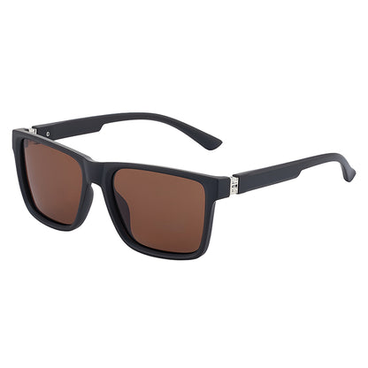 Herren-Sonnenbrille Techsuit 8506, polarisiert, UV-Schutz, mattes Braun Grau
