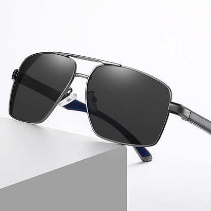 Herren-Sonnenbrille Techsuit LM001, polarisiert, UV-Schutz, grau photochromatisch