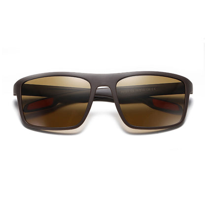 Lunettes de Soleil Homme Techsuit TR90 (MM101), Polarisées, Protection UV, Marron