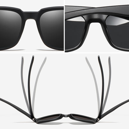 Lunettes de Soleil Homme Techsuit TR90 (MM101), Polarisées, Protection UV, Marron