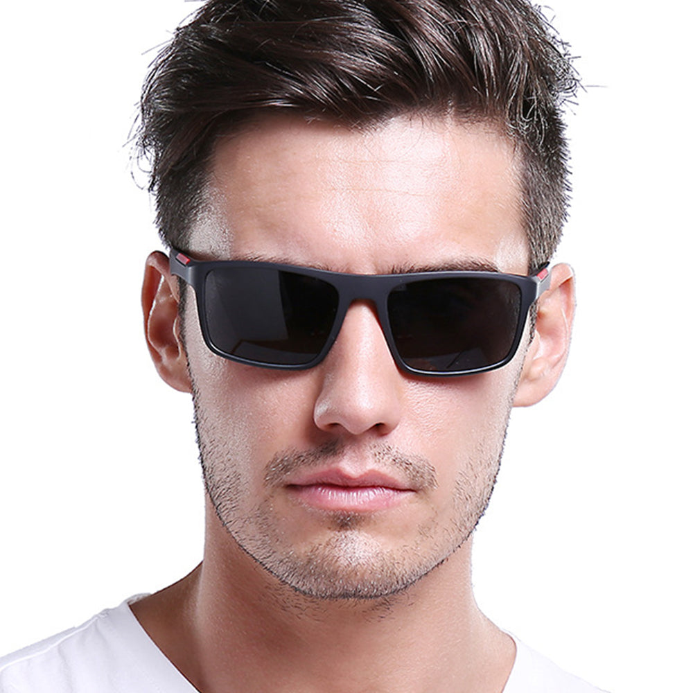 Lunettes de Soleil Homme Techsuit TR90 (MM101), Polarisées, Protection UV, Marron
