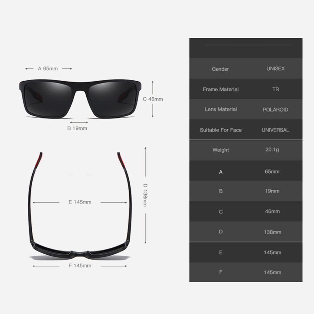 Lunettes de Soleil Homme Techsuit TR90 (MM101), Polarisées, Protection UV, Marron