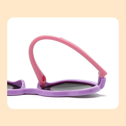 Techsuit Kinder Sonnenbrille 23070, polarisiert, UV-Schutz, Schwarz Rot