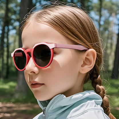 Techsuit 601 Kids' Sunglasses, Polarized, UV Protection, Black Gray