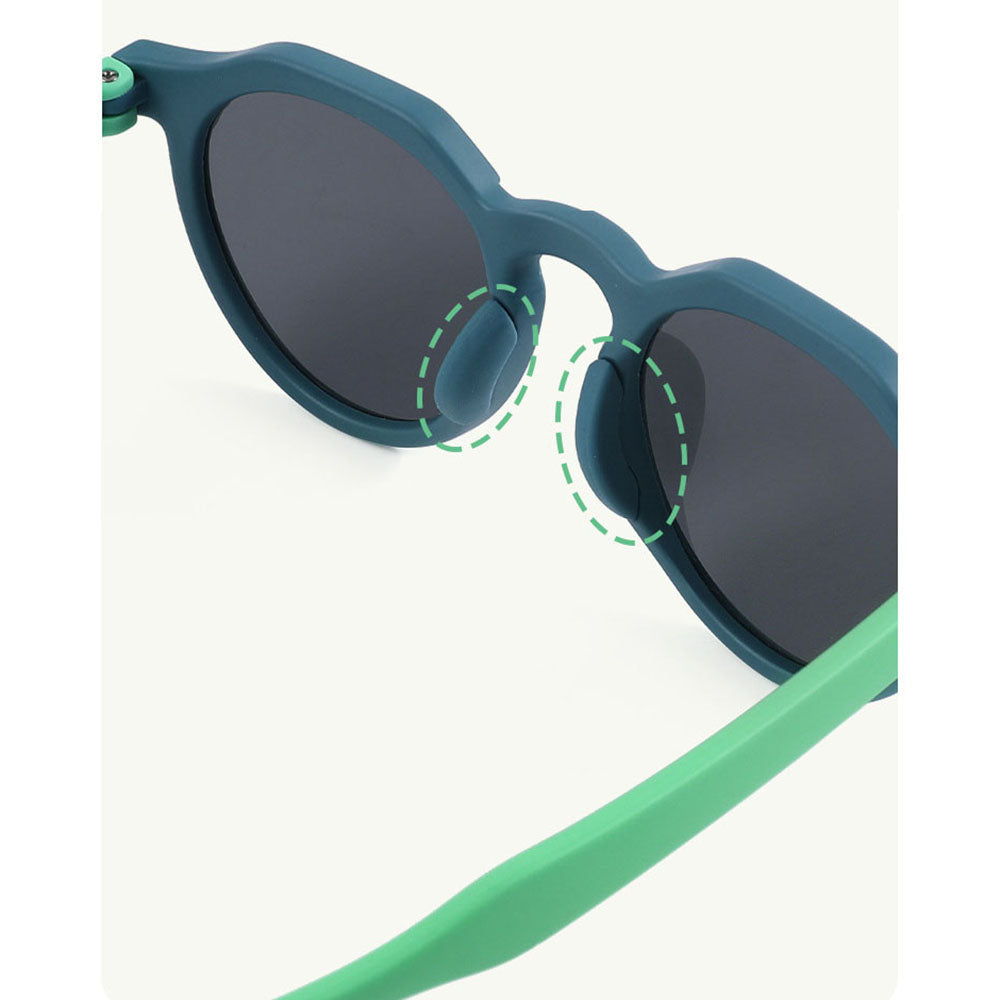 Techsuit 601 Kinder-Sonnenbrille, polarisiert, UV-Schutz, grün-blau