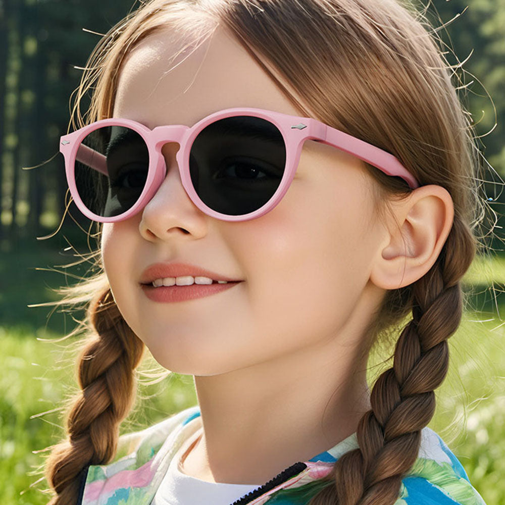 Techsuit 602 Kinder Sonnenbrille, polarisiert, UV-Schutz, Beige