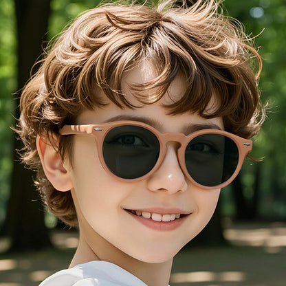 Techsuit 602 Kinder Sonnenbrille, polarisiert, UV-Schutz, Beige