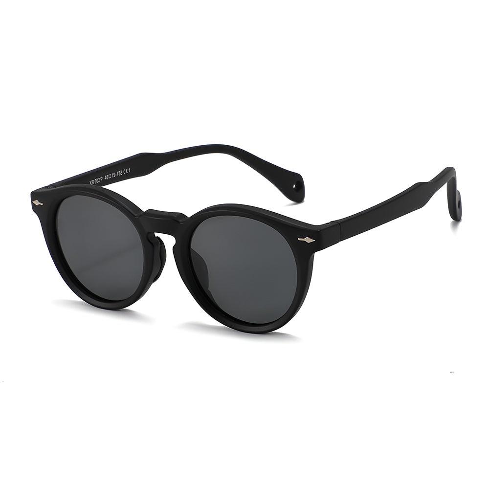 Techsuit 602 Kinder-Sonnenbrille, polarisiert, UV-Schutz, schwarz