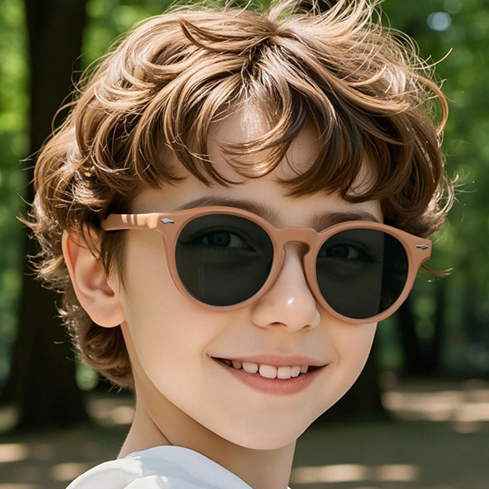 Techsuit 602 Kinder-Sonnenbrille, polarisiert, UV-Schutz, schwarz