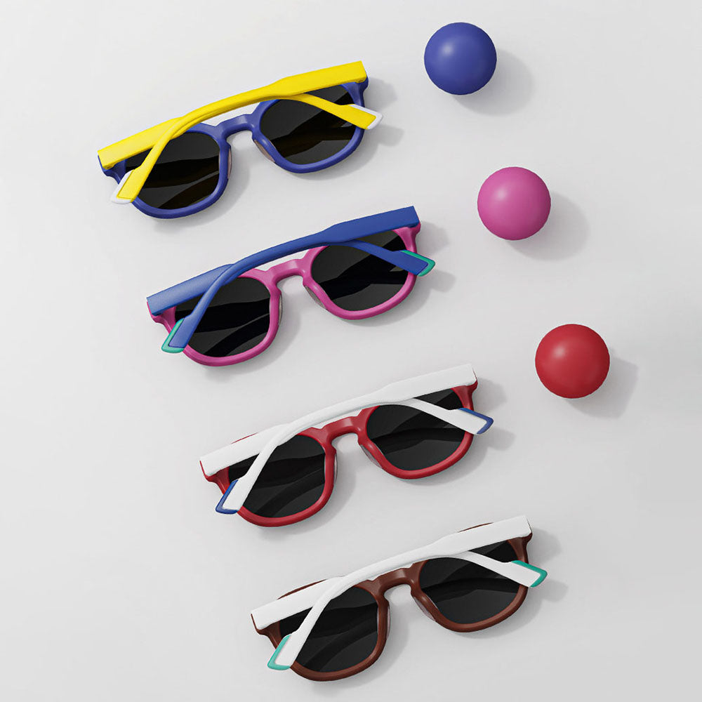 Lunettes de Soleil Enfants Techsuit 616, Polarisées, Protection UV, Bleu Jaune